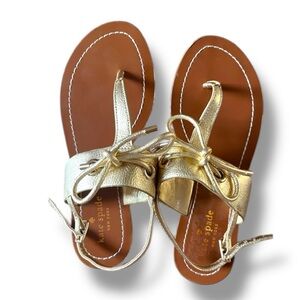 Kate spade gold sandal size 6 1/2 new without the box